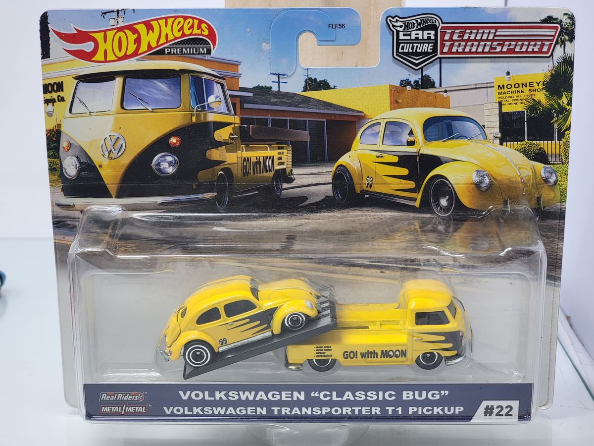 HOT WHEELS PREMIUM CAR CULTURE TEAM TRANSPORT VW CLASSIC BUG & T1 PICKUP – MOON EYES #22