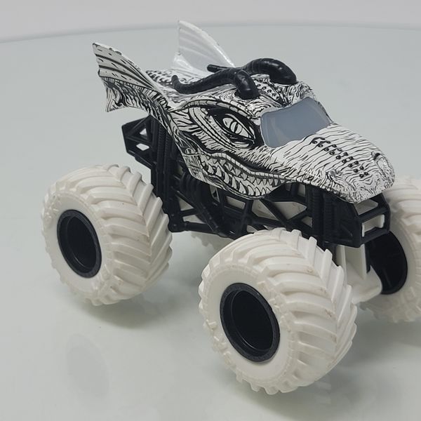 Hot Wheels Monster Jam Dragon Monster Truck 1:64 – Black & White, White Tires