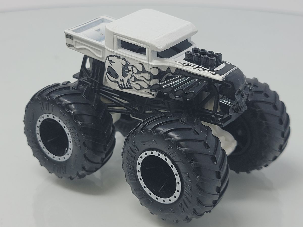 2023 BONE SHAKER MONSTER TRUCK in WHITE with BONE SHAKER