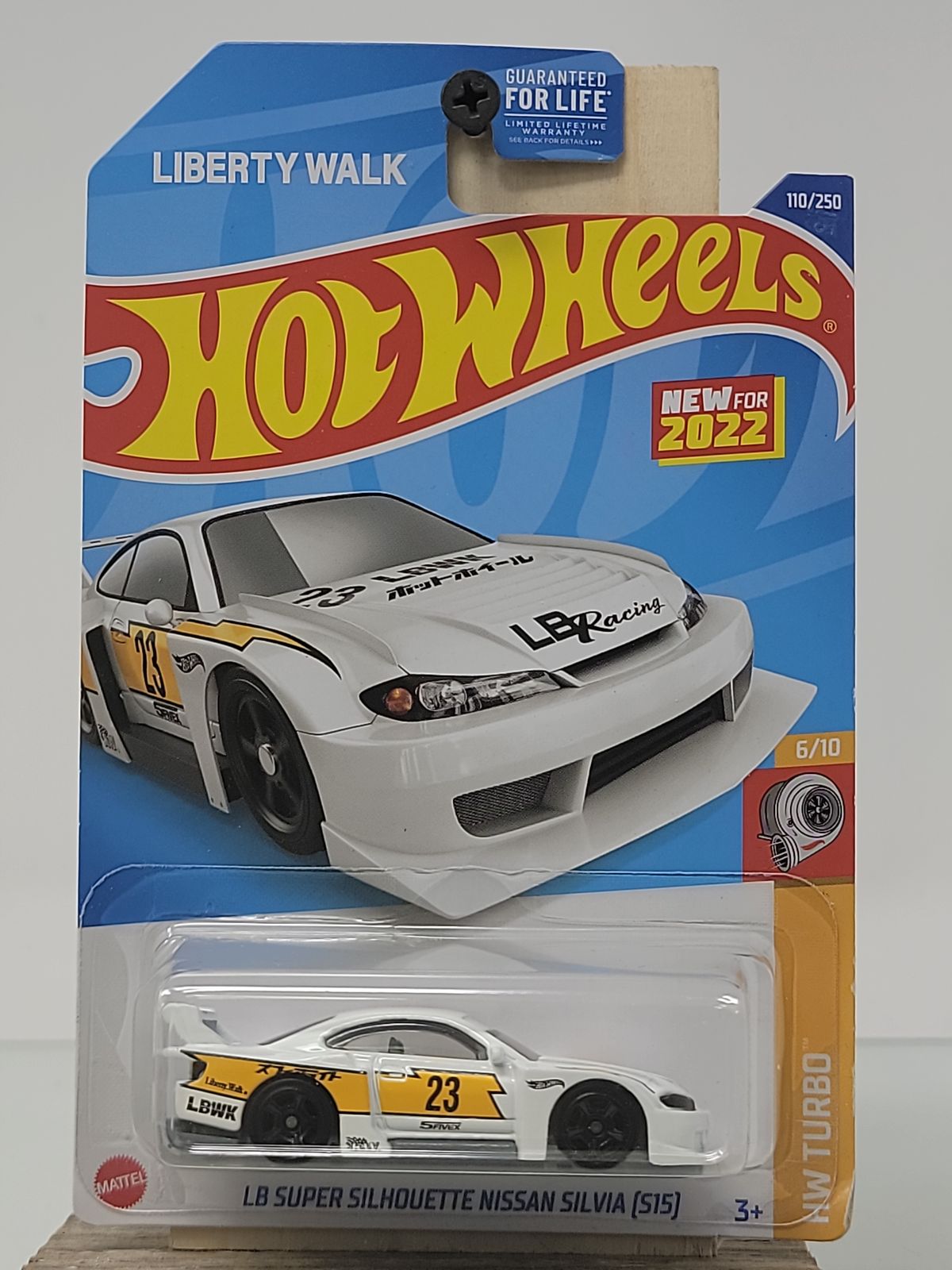 Hot Wheels LB Super Silhouette Nissan Silvia (S15) – White/Yellow/Black – Liberty Walk – Factory Sealed