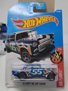 Hot Wheels 2016 '55 Chevy Bel Air Gasser Blue HW Flames 