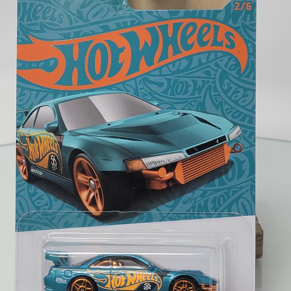 Hot Wheels Nissan Silvia S14 Drift 56th ANNIVERSARY 2/6 HVX05 NIB Teal & Chrome
