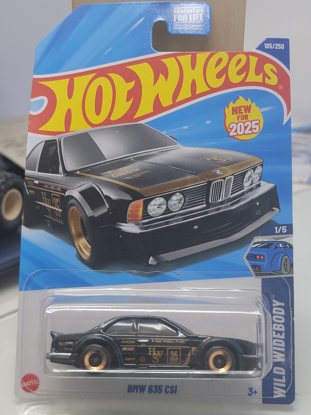 Hot Wheels 2025 Mainline Wild Widebody BMW 635 CSi Black #185