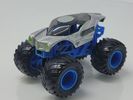 Hot Wheels Monster Jam Alien Invasion – Silver UFO Body with Blue Chassis & Black Tires