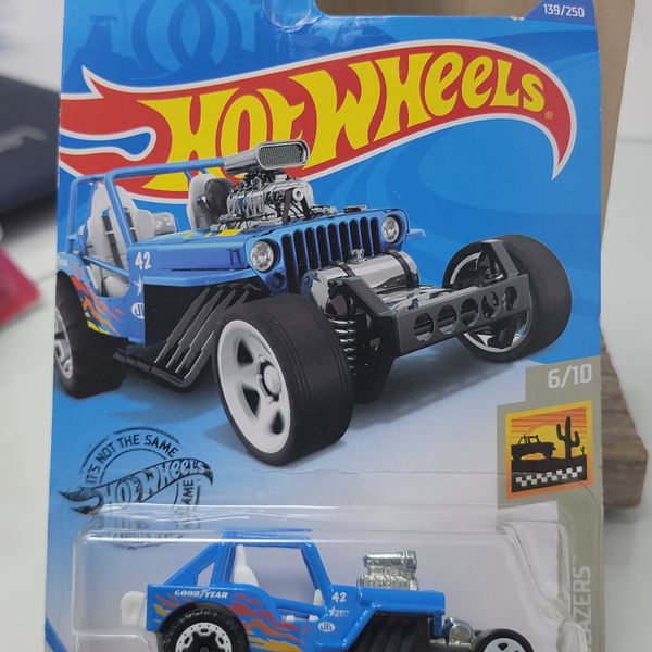 2020 Hot Wheels #139 Baja Blazers 6/10 '42 WILLYS MB JEEP Blue w/White 5 Sp-Rim
