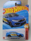 Hot Wheels 2018 Honda Civic Type R Blue/Yellow Then and Now 3/10 123/250