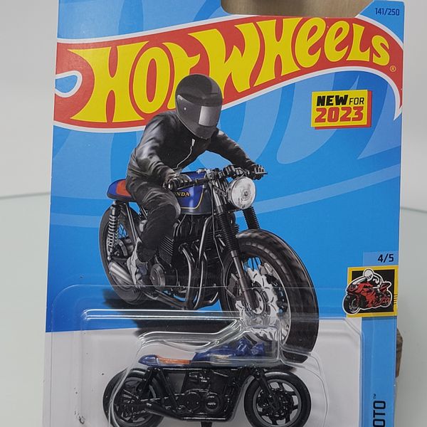 2023 Hot Wheels Honda CB750 Cafe Blue - HW Moto 4/5
