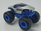 Hot Wheels Monster Jam Alien Invasion – Silver UFO Body with Blue Chassis & Black Tires