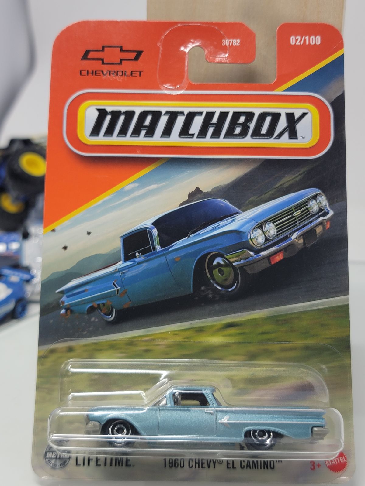 MATCHBOX 2025 MBX HIGHWAY ADVENTURE - 1960 CHEVY EL CAMINO METALLIC LIGHT BLUE