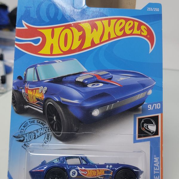 2019 HOT WHEELS 1:64 HW RACE TEAM 9/10 DARK BLUE CORVETTE GRAND SPORT