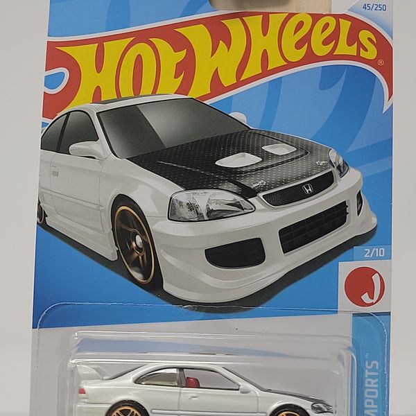 Hot Wheels Honda Civic Si – White / Black / Gold – J-Imports – Factory Sealed
