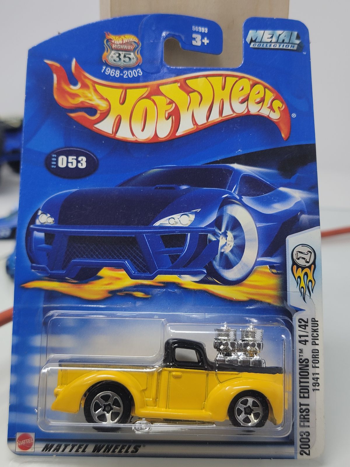 2003 Hot Wheels First Editions #41/42,  1941 Ford Pickup, Yellow/Black, Col. #53