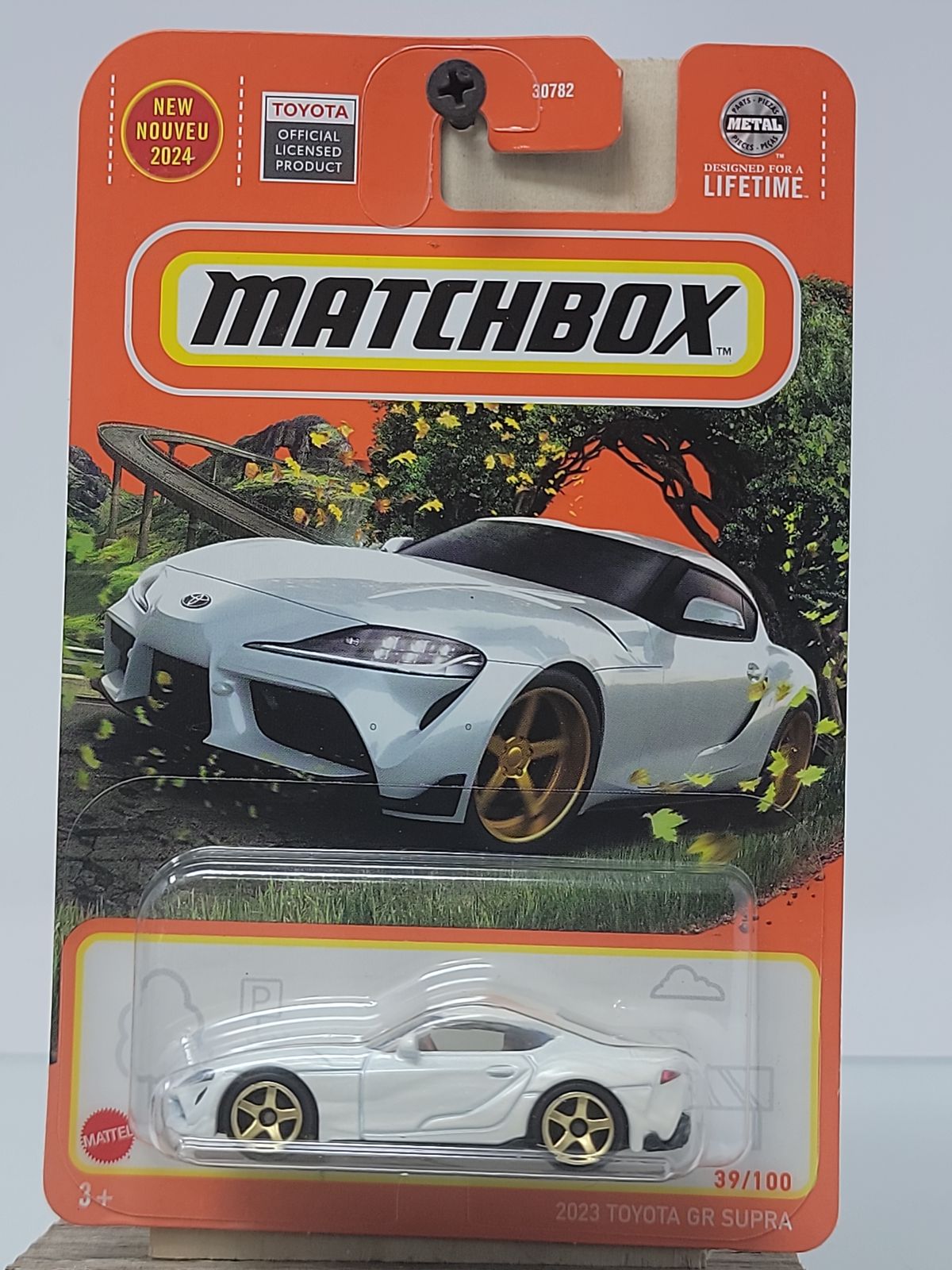 Matchbox 2023 Toyota GR Supra – Pearl White / Gold – New for 2024 – Factory Sealed