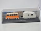 K-Line Kruisers Die Cast 1:43 Volkswagen Bus Samba w/ Travel Trailer K-94451