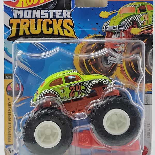 Hot Wheels Monster Trucks Volkswagen Beetle – Freestyle Wreckers™ | Factory Sealed | 1:64 Scale