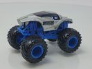Hot Wheels Monster Jam Alien Invasion – Silver UFO Body with Blue Chassis & Black Tires