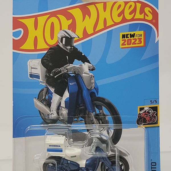 Hot Wheels HW Moto Honda Super Cub Custom – Blue & White (2023)