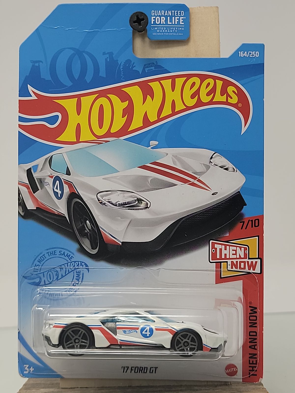 Hot Wheels ’17 Ford GT – Then and Now – White with Red & Blue Graphics – 7/10 – 164/250