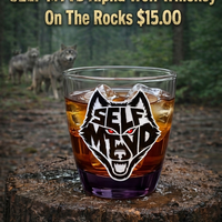 SELF MTVD Alpha Wolf Whiskey On The Rocks Glass