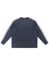 Take Risk-Snow Washed Contrast Tape Sweatshirt