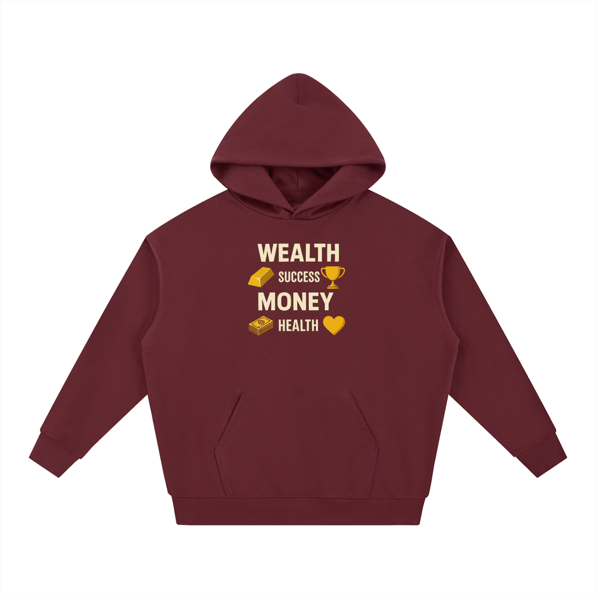 Wealth success money health Heavyweight Hoodie