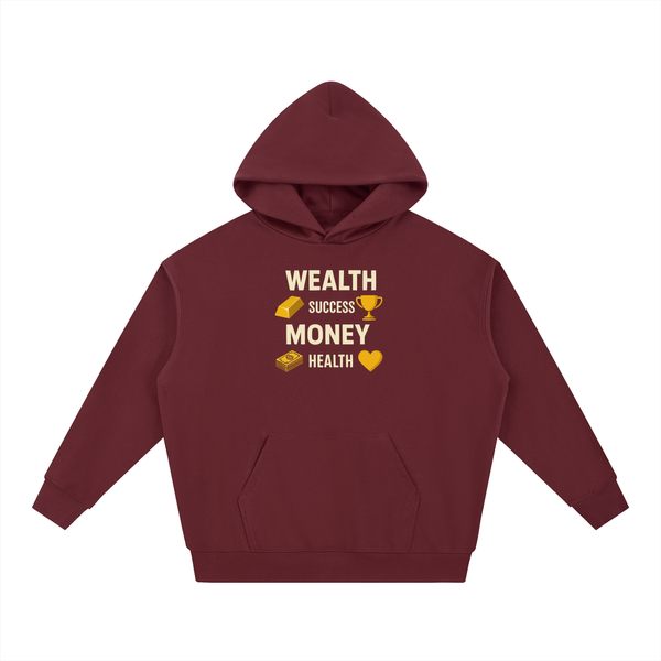 Wealth success money health Heavyweight Hoodie