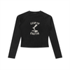 Womens Dyed Washed Raglan Long Sleeve Slim T-Shirt