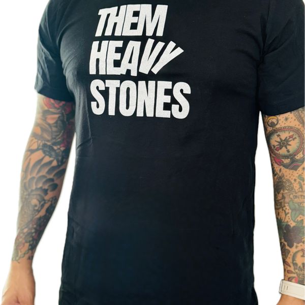 Them Heavy Stones BLACK N WHITE T Shirt - Medium