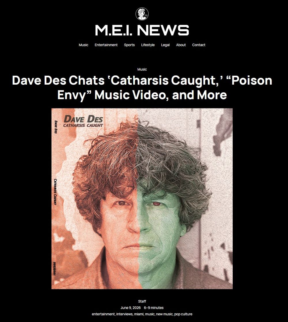 Dave Des Chats ‘Catharsis Caught,’ “Poison Envy” Music Video, and More