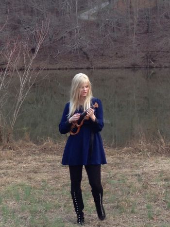 My amazing 6 string violin at the lake in Moon Shade Hollow
