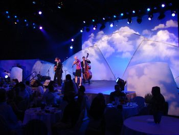 Bethany playing with Act of Congress at Disney's Epcot Center
