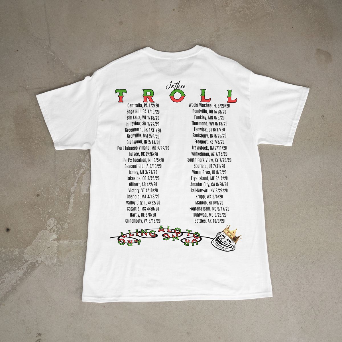 Trolling along tour