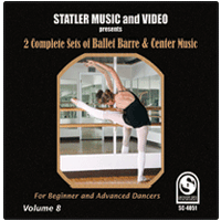2 Complete Sets of Ballet Barre & Center, Volume 8 (STA4051) by Statler Music