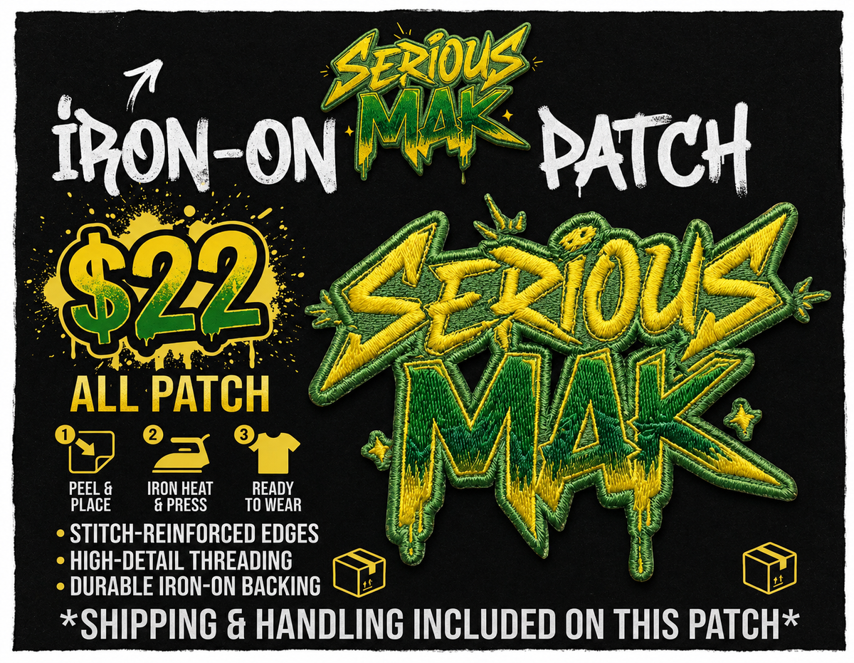 NEW Serious MAK Logo Patch
