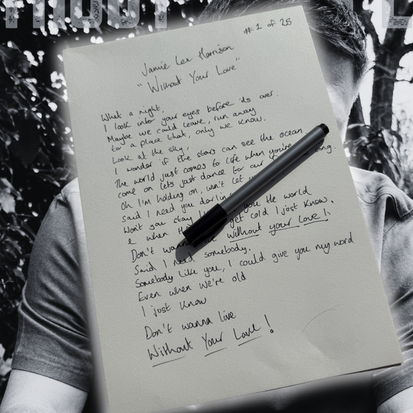 Handwritten Lyric Sheet - Limited Edition