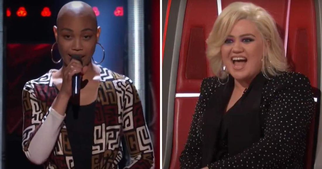 (L-R) Screenshot of contestant Cedrice from ‘'NBC | The Voice’; Screenshot of Kelly Clarkson from 'NBC | The Voice'(Cover Image Source: (L-R) YouTube | 'NBC | The Voice')
