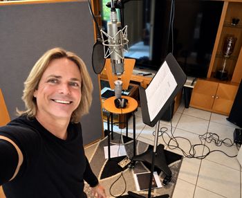 Chris Green in the recording studio during the making of Mirror, his October 2026 single from Crimson Star Records.
