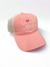 Uniquely Made Trucker Hat w/ pink heart