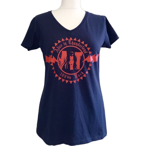 AIT "100% Rock" Thunderbolt V-Neck T-Shirt