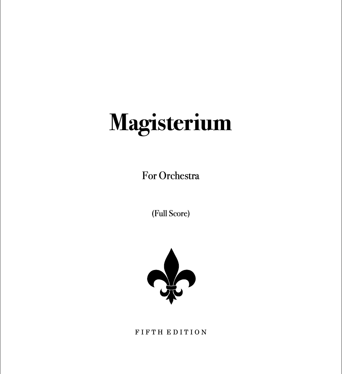 Magisterium Full Score