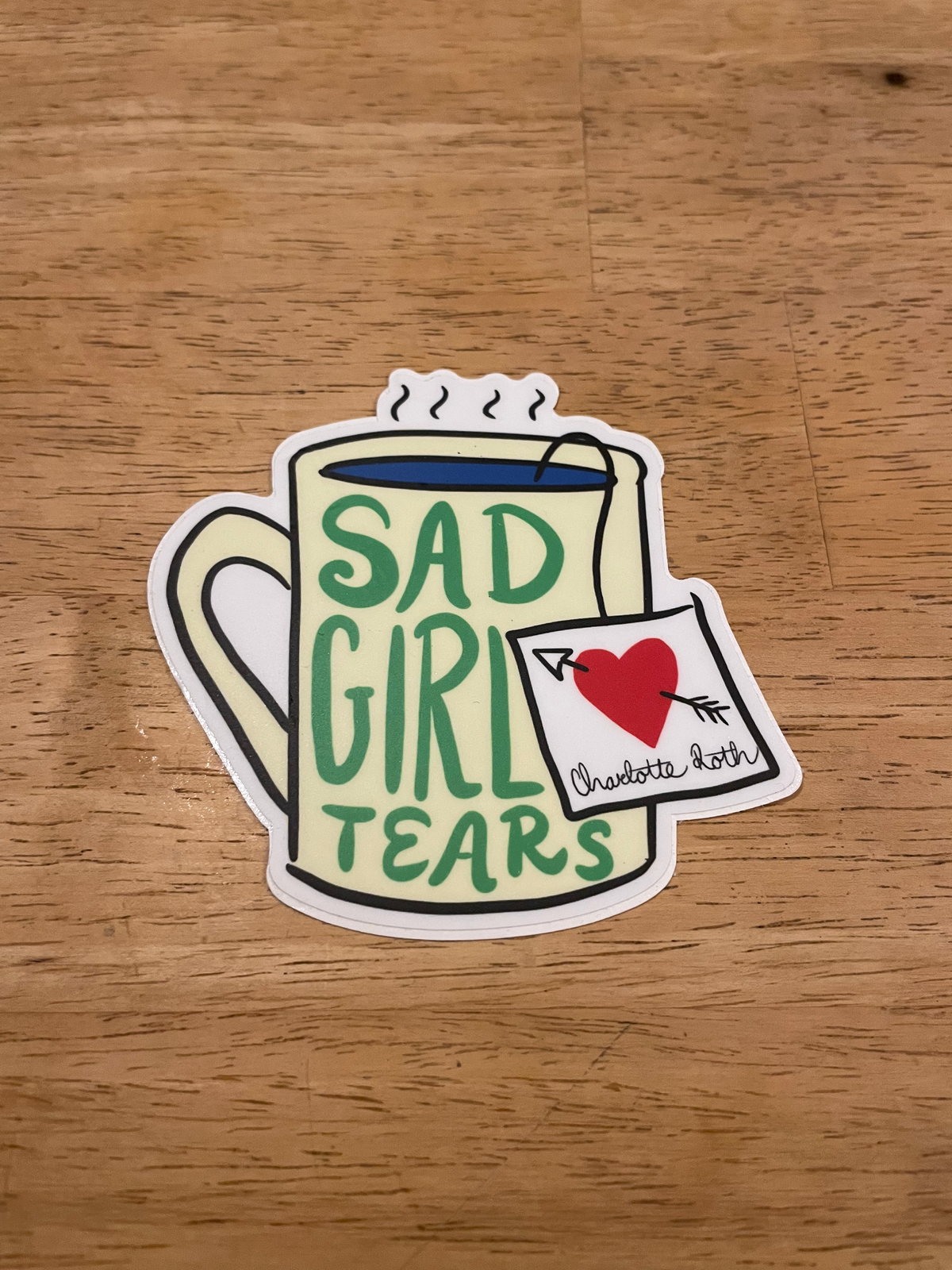 Sad Girl Tears Mug Sticker