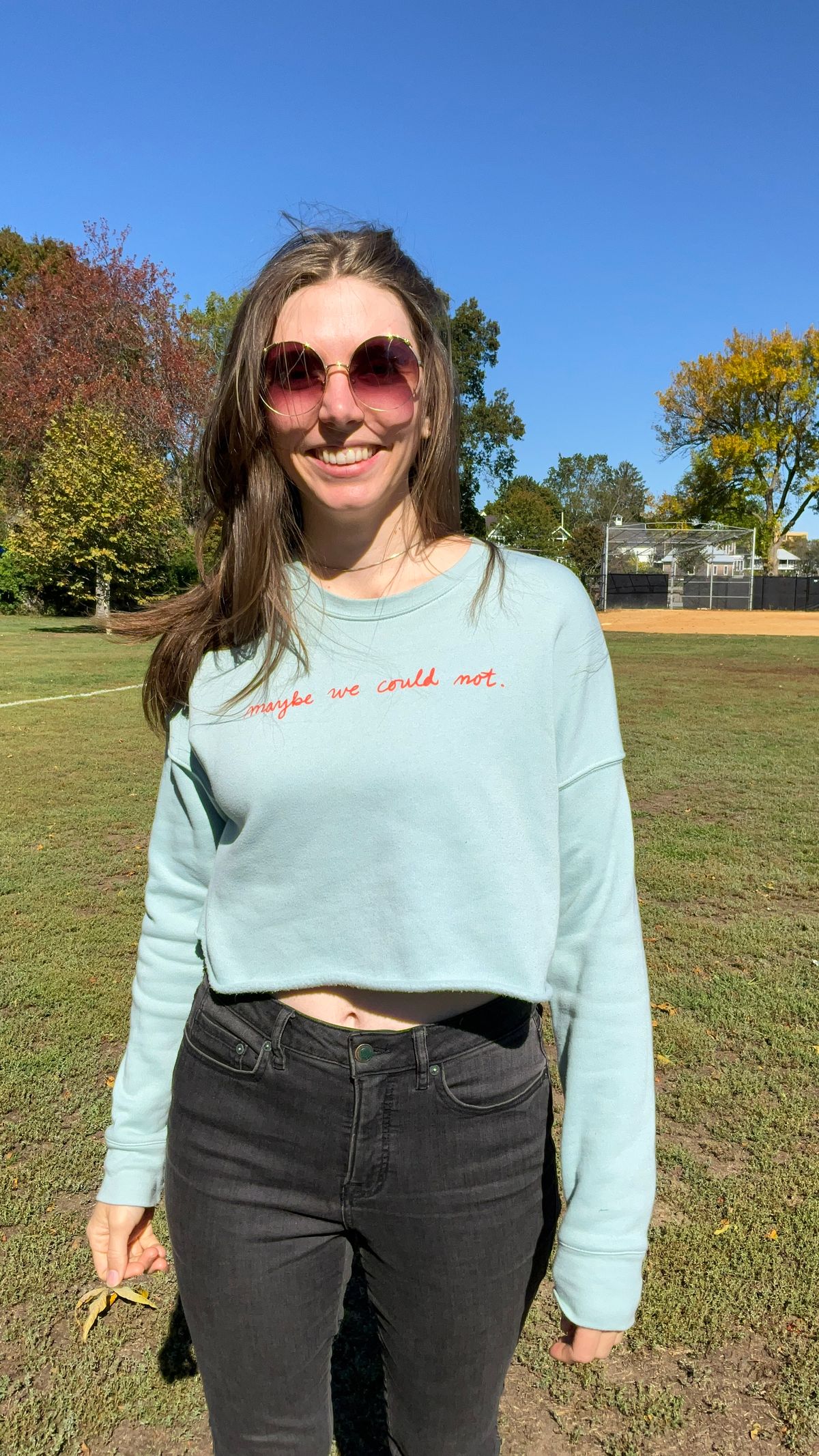'Maybe We Could Not' Cropped Fleece