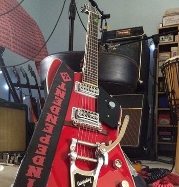 Recording guitars for "A Modest Proposal"
