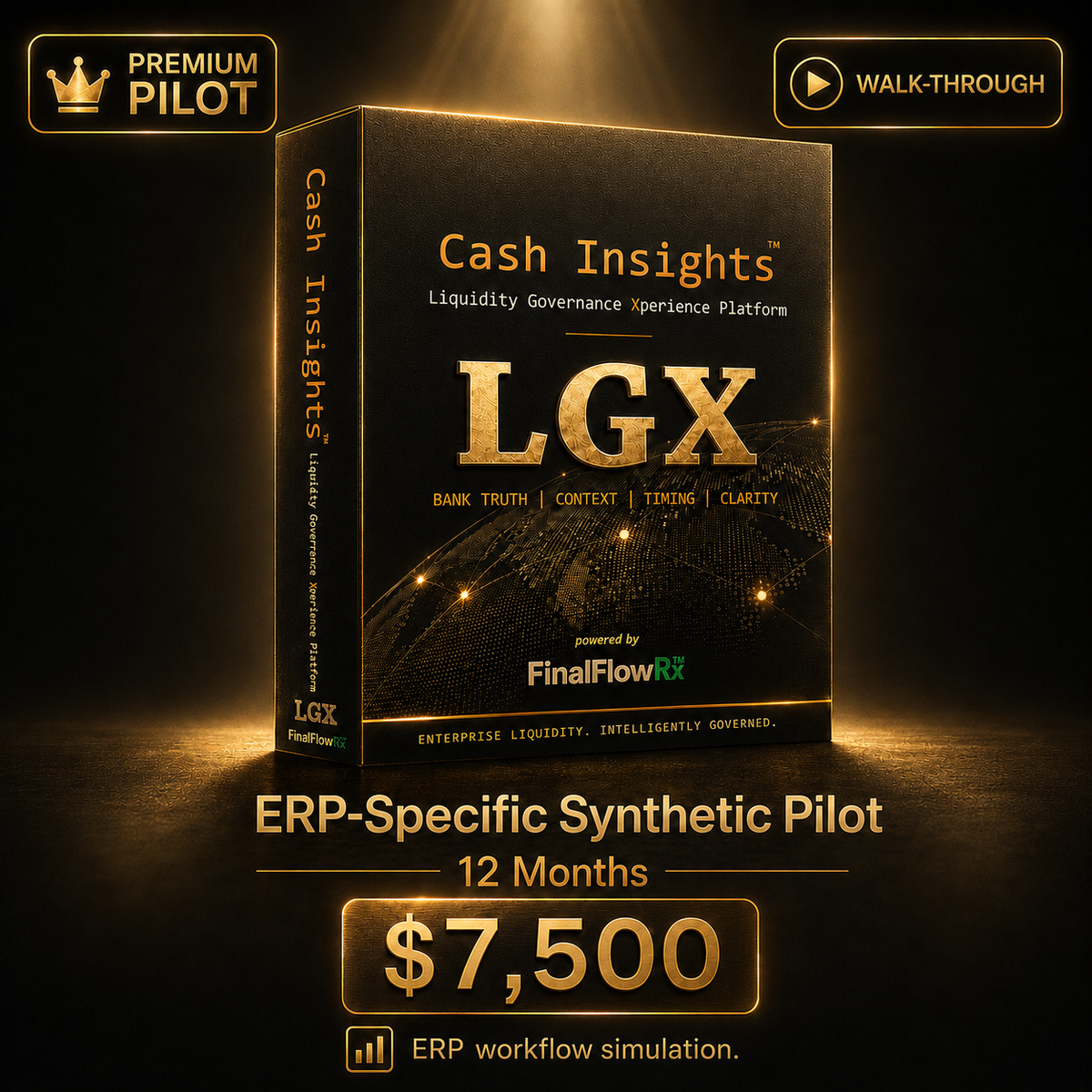 Cash Insights™ ERP-Specific Synthetic Pilot — 12 Months — Walk-Through Mode