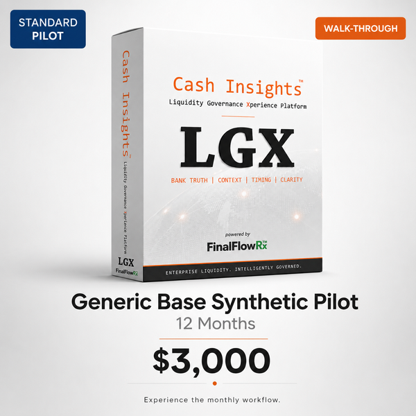 Cash Insights™ Generic Base Synthetic Pilot — 12 Months — Walk-Through Mode
