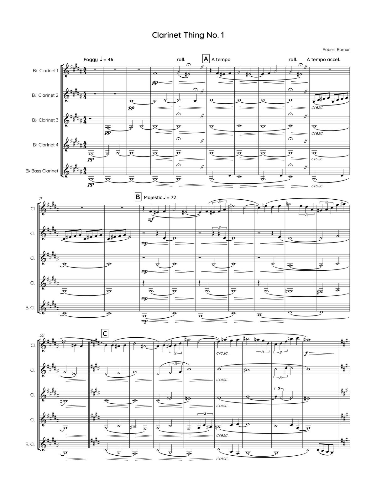 CLARINET THING NO. 1