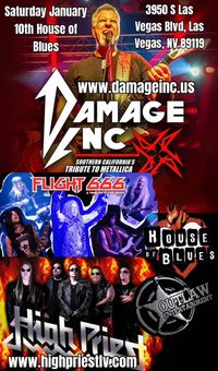 Damage Inc. with special guests Flight 666 and High Priest