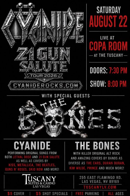 Motley Crue, Poison, Def Leppard, Bon Jovi, Metallica, Judas Priest, Iron Maiden, Ratt, Scorpions
