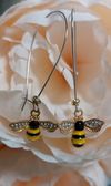 Enameled Bee Earrings