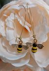 Enameled Bee Earrings